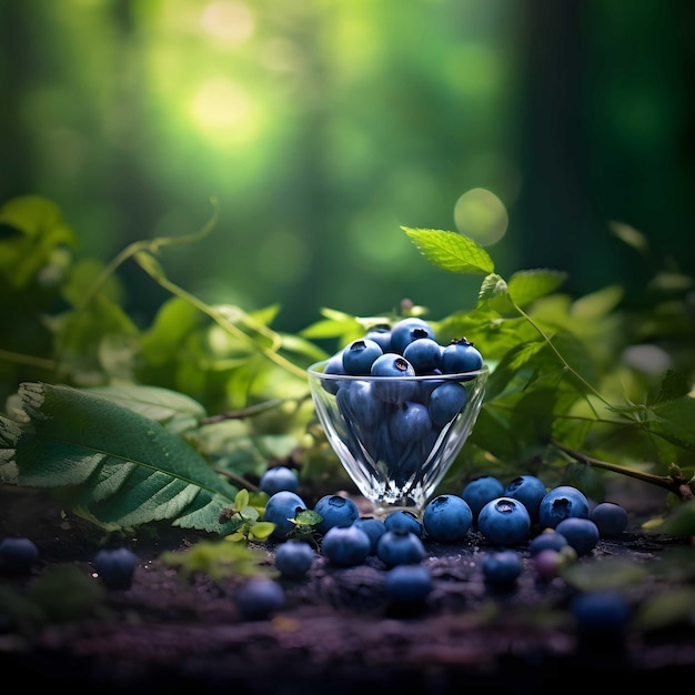 Blaubeeren auf einem Wald