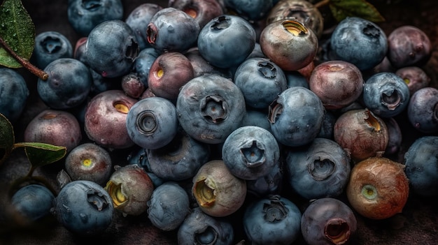 Blaubeeren, gesunde Fotografie, farbenfrohe Grundlage, entscheidende Darstellung, kreative Ressource, KI generiert