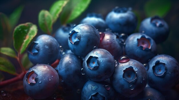 Blaubeeren, gesunder Menschenverstand, Fotografie, farbenfrohes Establishment, entscheidende Darstellung, kreative Ressource, KI generiert