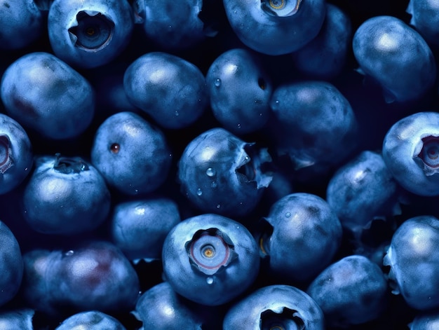 Blaubeeren-Hintergrund als nahtlose generative Kachel-KI