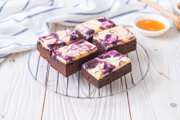 Foto blaubeerkäse brownies