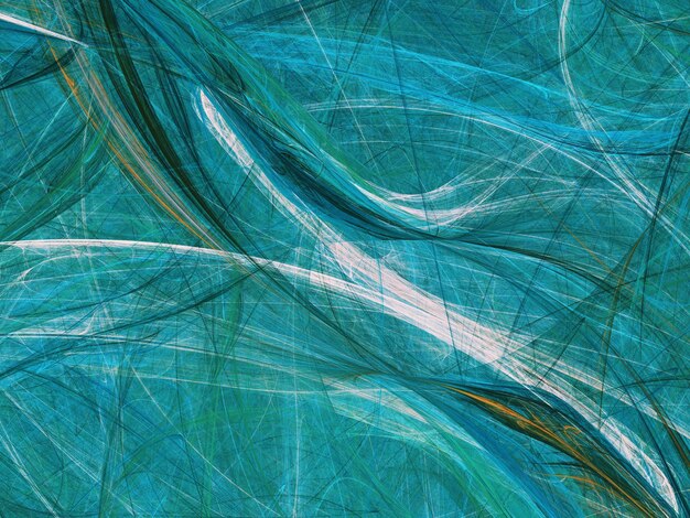 blaue abstrakte Fraktal-Hintergrund 3D-Rendering-Illustration