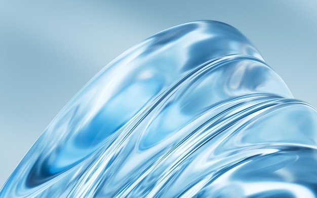 Blaue abstrakte Glastextur Hintergrund 3D-Rendering
