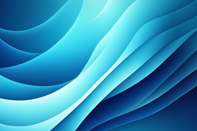 blaue abstrakte Gradientenwellen-Wandpapier