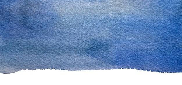 Blaue Aquarellpinselstriche Banner Abstrakte Kunst Aquarelle Textur mit zerrissenem Rand