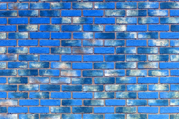 Foto blaue backsteinmauer hintergrund der modernen innenarchitektur