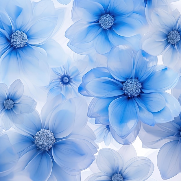 blaue Blumenkunst