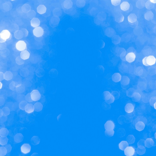 Blaue Bokeh-Quadrat-Banner-Vorlage