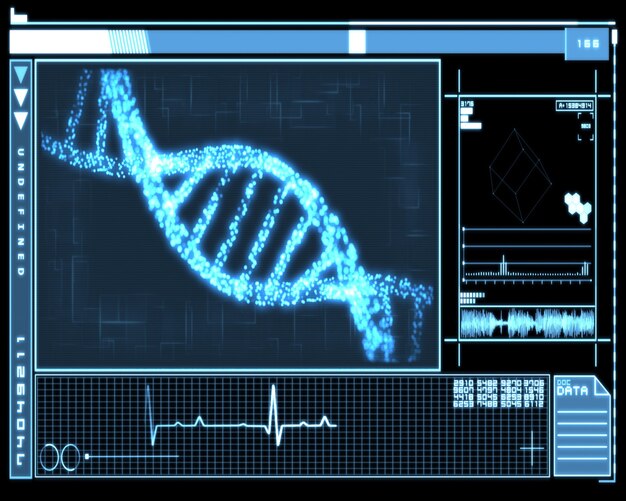 Blaue DNA-Helix-Technologie