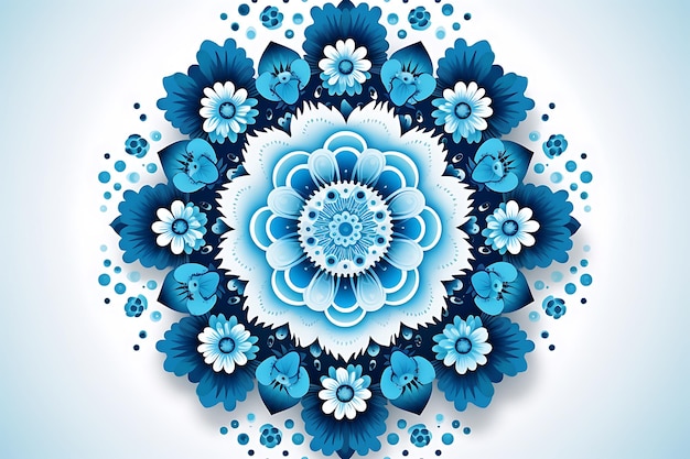 Blaue Farbe Mandala Hintergrunddesign