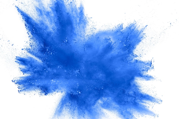 Blaue Farbe Pulver Explosion