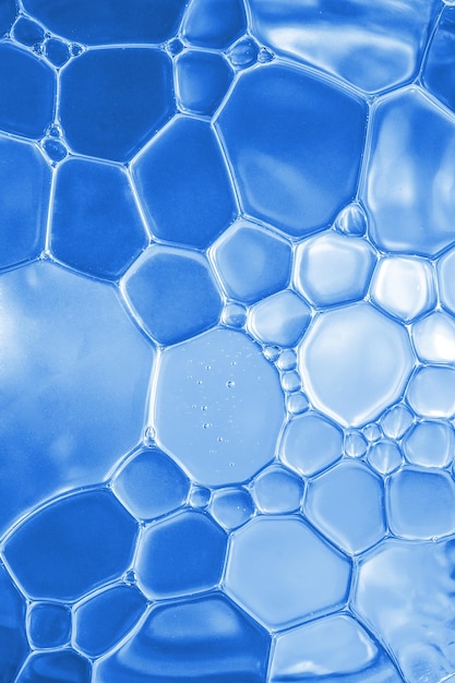 Blaue flüssige Flüssigkeit Öl-Wasser-Mischung Textur Textur Hintergrund