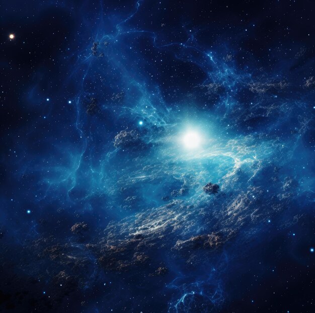 blaue Galaxie im Universum Illustration