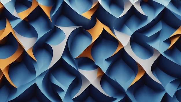 Blaue Hintergrundfarbe des abstrakten parametrischen Musters 3d