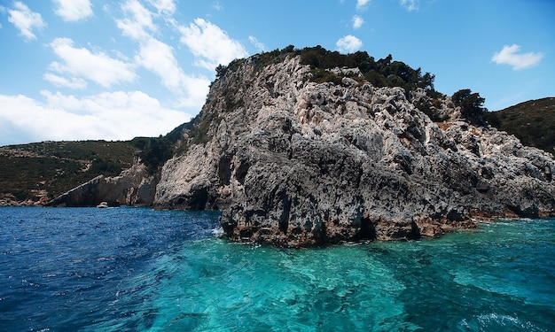 Blaue Höhlen auf der Insel Zakynthos Griechenland