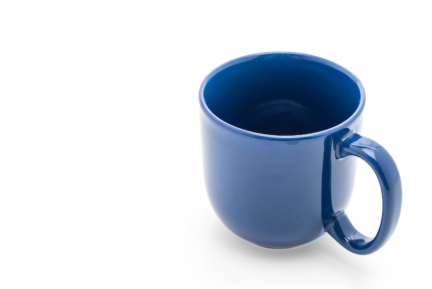 blaue keramische Tasse