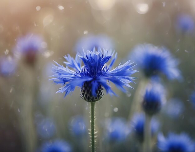 Foto blaue maisblumen