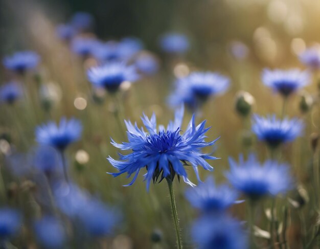 Foto blaue maisblumen