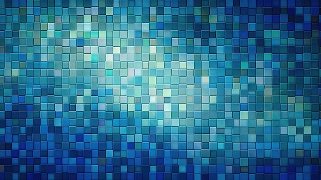 Blaue Mosaikfliese mit blauem Hintergrund.