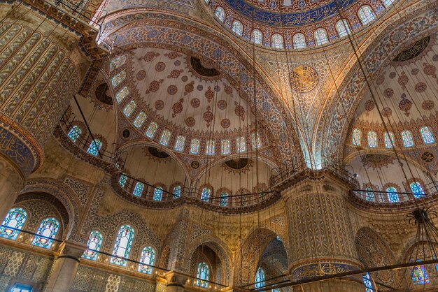 Foto blaue moschee, die wichtigste moschee in istanbul