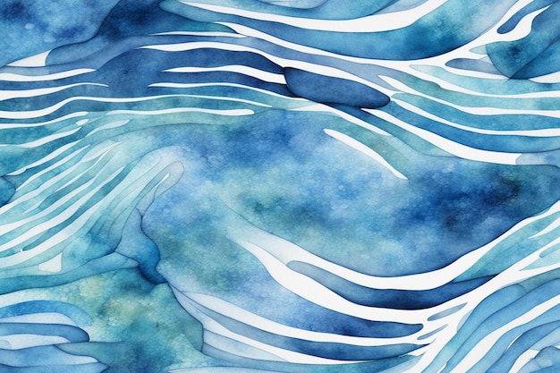 Blaue Oase Aquarell Textur und abstrakte Muster