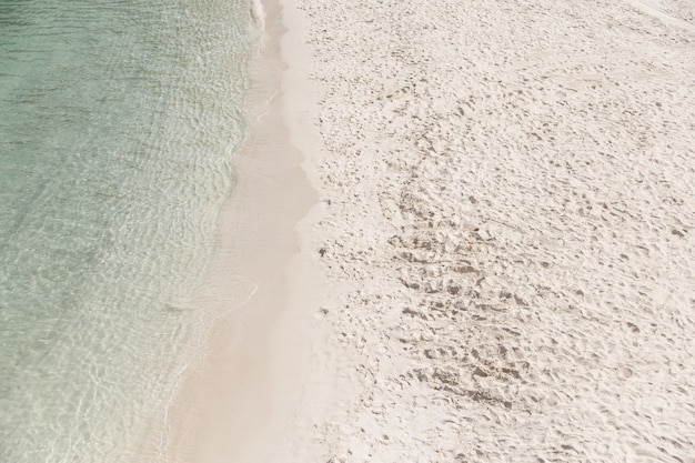 Blaue Ozeanwelle am Sandstrand