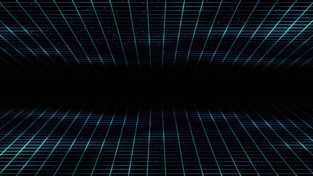 Blaue Raster auf schwarzem Hintergrund