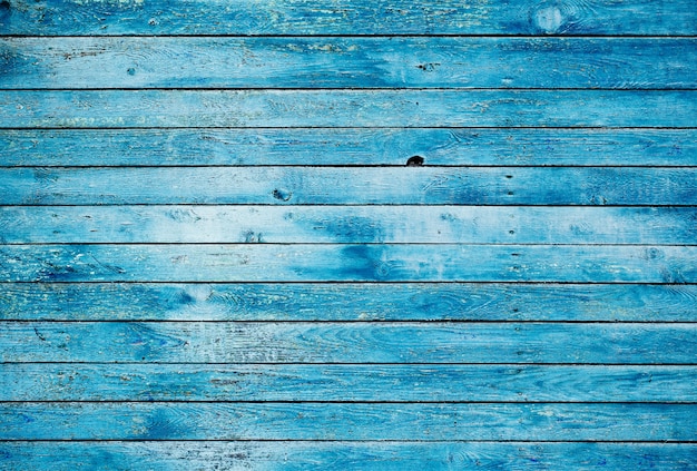 Blaue schmutzige Holzwand