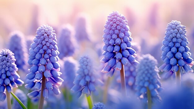 Blaue Schönheit Traubenhyazinthe Muscari armeniacum Blumen