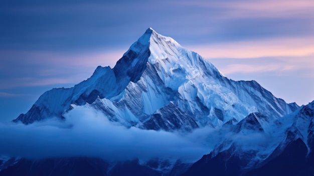 Blaue Stunde auf der Bachalp in den Berner Alpen KI-generiert