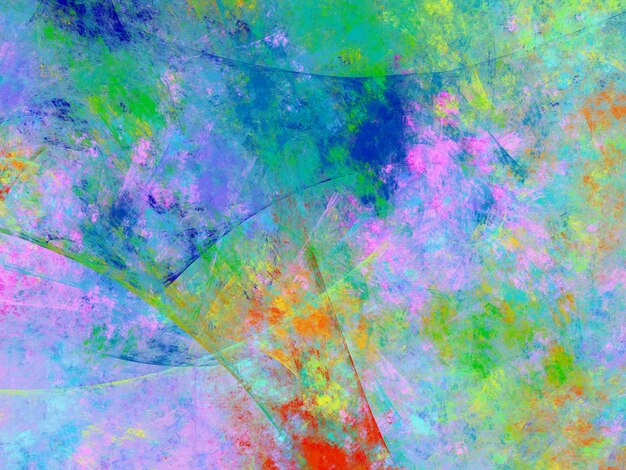blaue und lila abstrakte Fraktal-Hintergrund 3D-Rendering-Illustration
