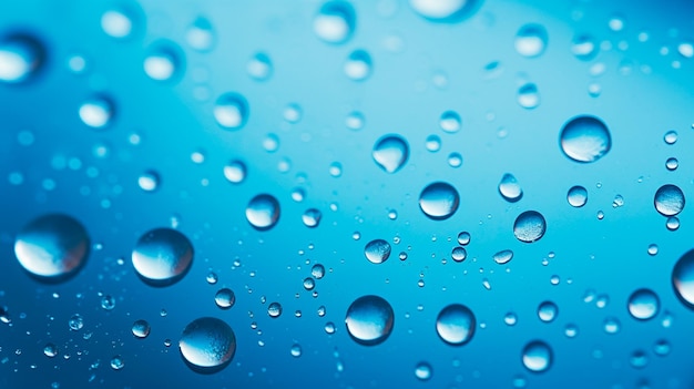 blaue Wassertropfen als Hintergrund Generative KI