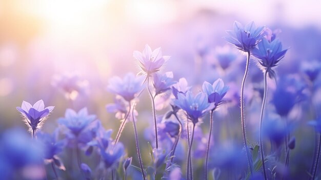 Blaue Wildblumenträume in der Umarmung der Natur