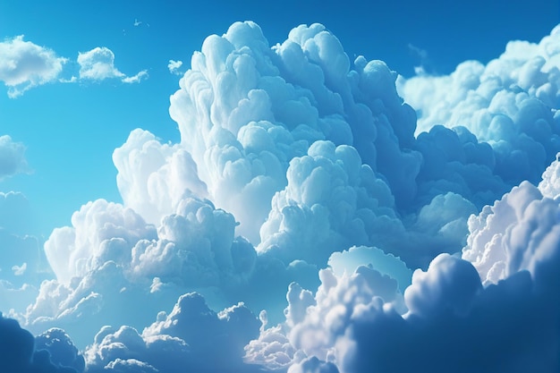 Blaue Wolken Himmelshintergrund Generative KI