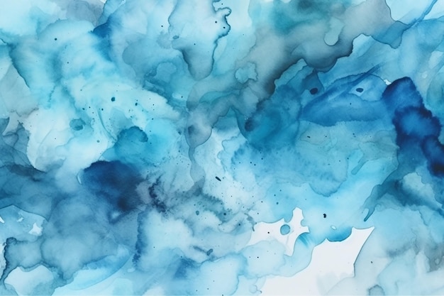 Blauer abstrakter Hintergrund des Aquarells