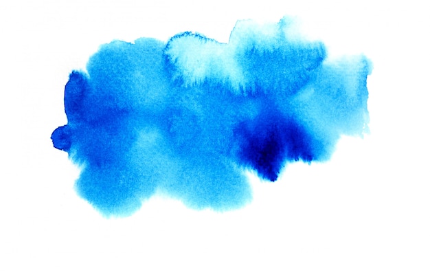 blauer Aquarellhintergrund. Kunst Hand malen