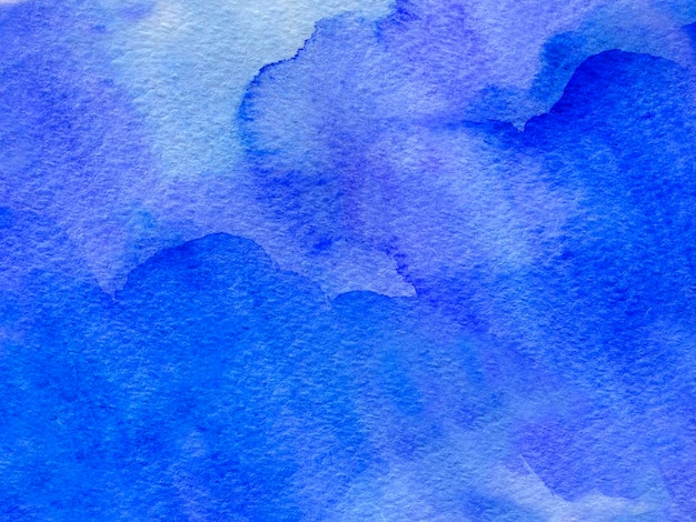 Blauer Aquarellhintergrund mit Punkten verschwommene Kreise Handgezeichnete Illustration