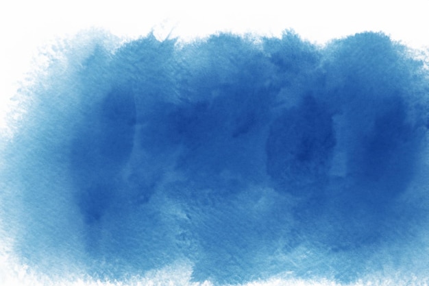 Foto blauer aquarellpinsel weißer hintergrund
