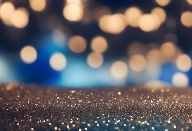 Blauer Bokeh-Glitter-Hintergrund