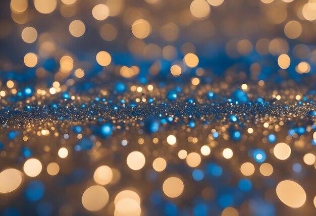 Blauer Bokeh-Glitter-Hintergrund