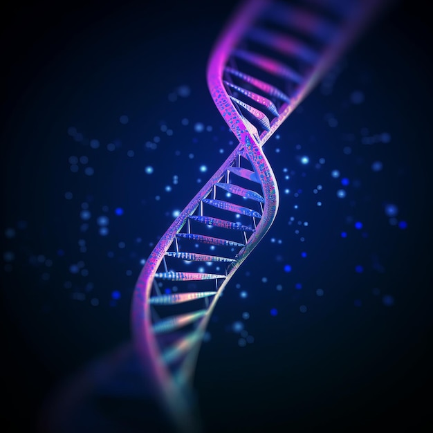 Blauer DNA-Strang