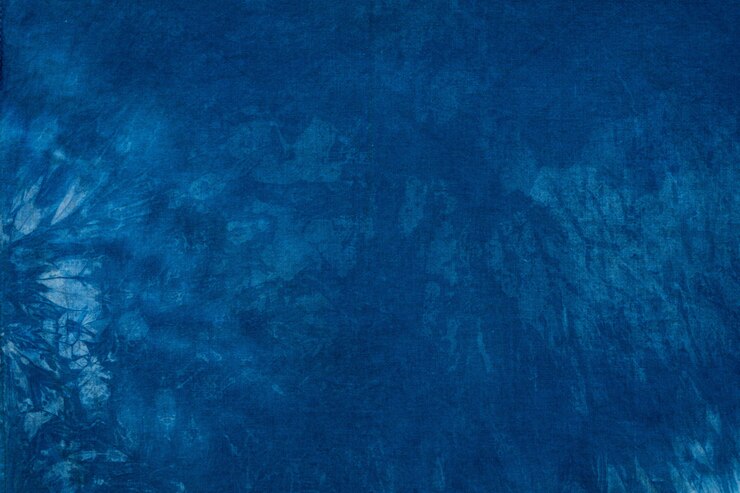 Foto blauer farbstoff auf baumwollstoff