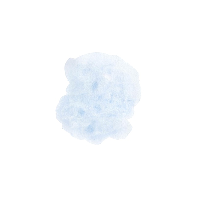 Foto blauer fleck isoliert auf weißem hintergrund aquarell handgezeichnete illustration textur für hintergründe
