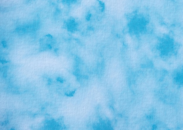 Blauer hellblauer Aquarellhintergrund Papierstruktur Wasserflecken