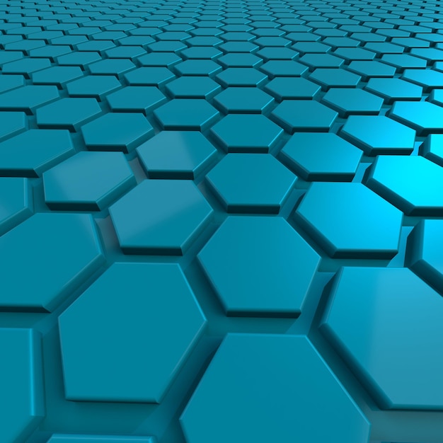 Blauer Hexagon Hintergrund