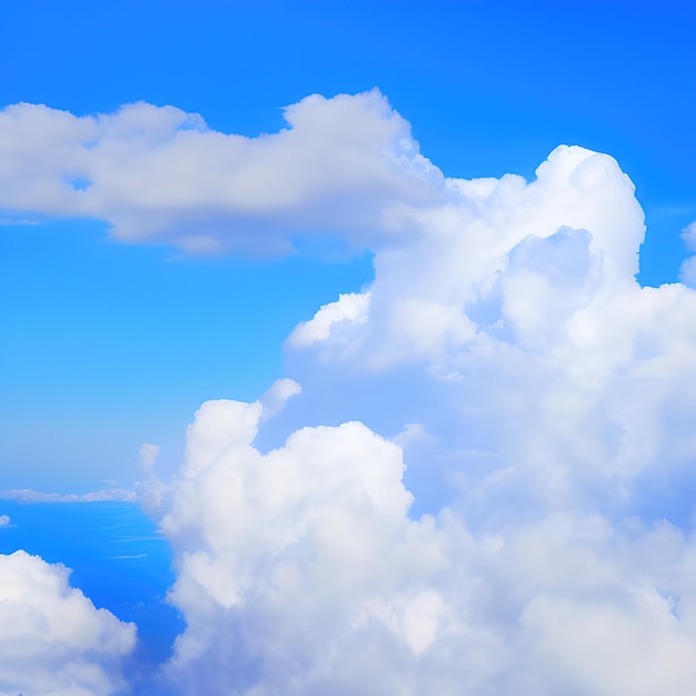 Blauer Himmel darüber Wolken Generative Ai