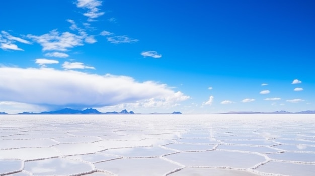 Blauer Himmel des Uyuni-Salzsees