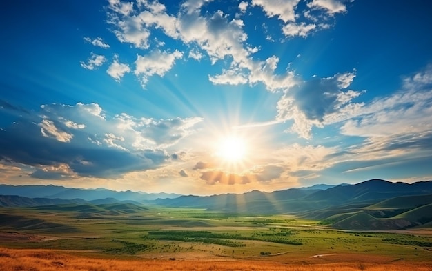 Blauer Himmel Gelassenheit Schönheit in der Naturlandschaft