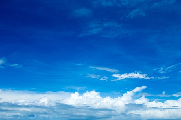 blauer Himmel Hintergrund mit kleinen Wolken