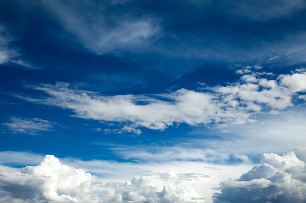 blauer Himmel Hintergrund mit kleinen Wolken